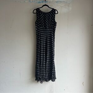 Polka Dot Silk Maxi Dress